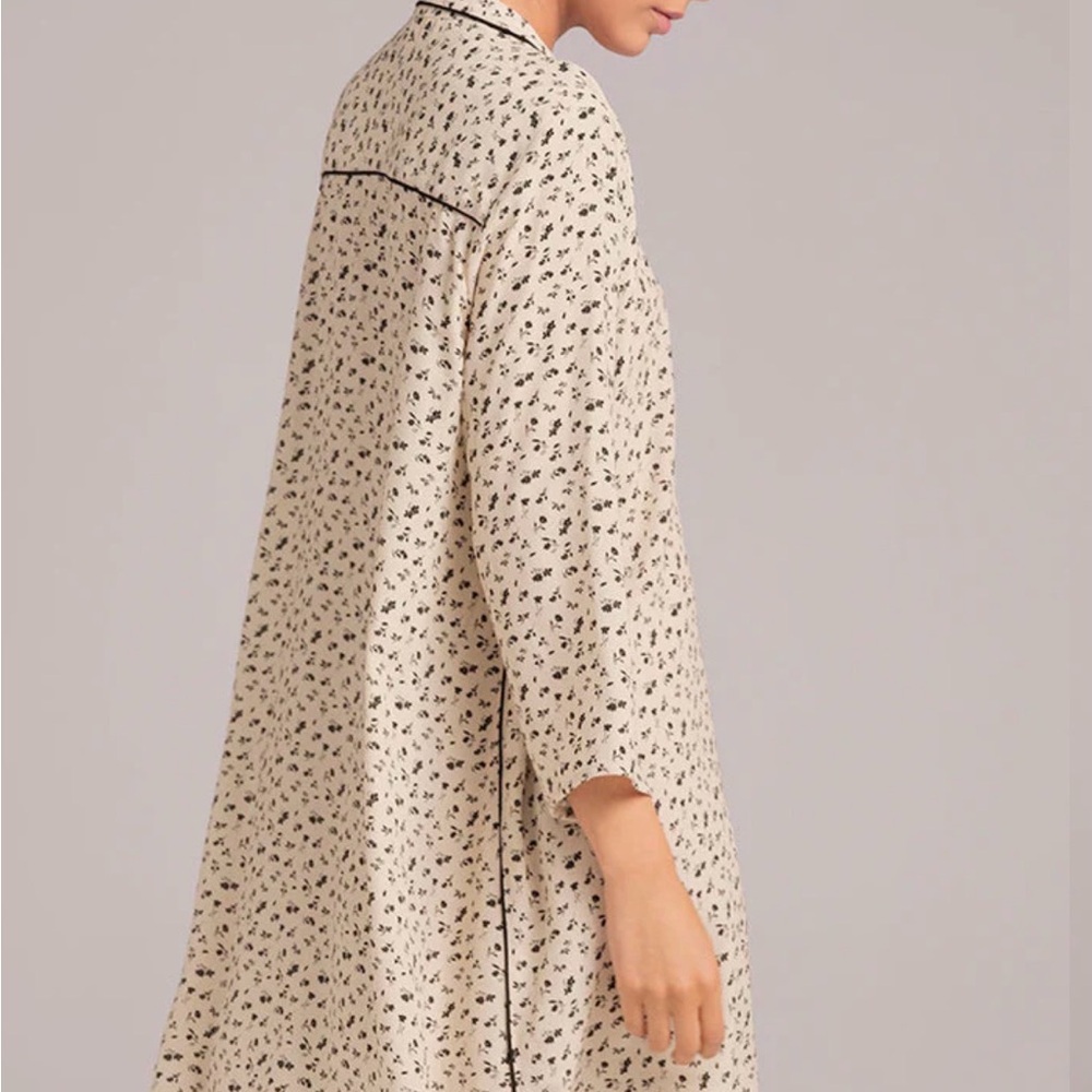Eberjey Cream Patterned Women's Robe - Picture 2 of 4